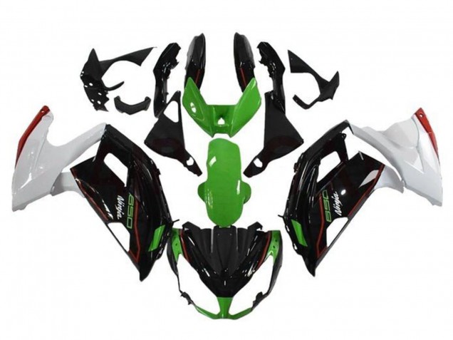 Billigste Kawasaki Ninja 650 EX650 Motorrad Verkleidung 2012-2016 - Grun Schwarz Weiss Rot