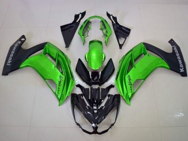 Billigste Kawasaki Ninja 650 EX650 Motorrad Verkleidung 2012-2016 - Grun Matt Schwarz