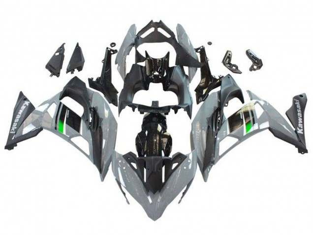 Billigste Kawasaki Ninja 650 EX650 Motorrad Verkleidung 2017-2019 - Grau Schwarz Grun