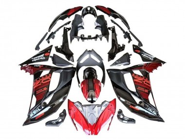 Billigste Kawasaki Ninja 650 EX650 Motorrad Verkleidung 2017-2019 - Rot Schwarz Silber