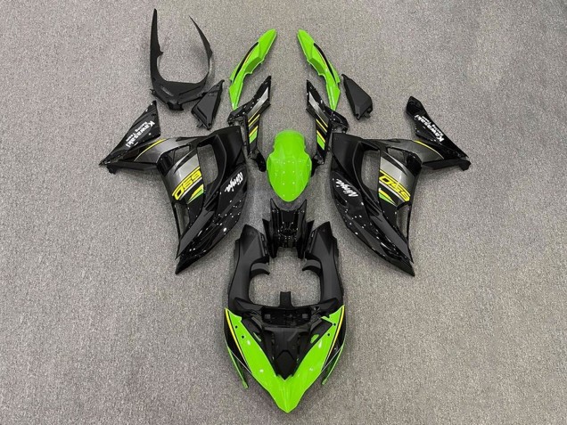 Billigste Kawasaki Ninja 650 EX650 Motorrad Verkleidung 2017-2019 - Grun Gelb Grau Schwarz