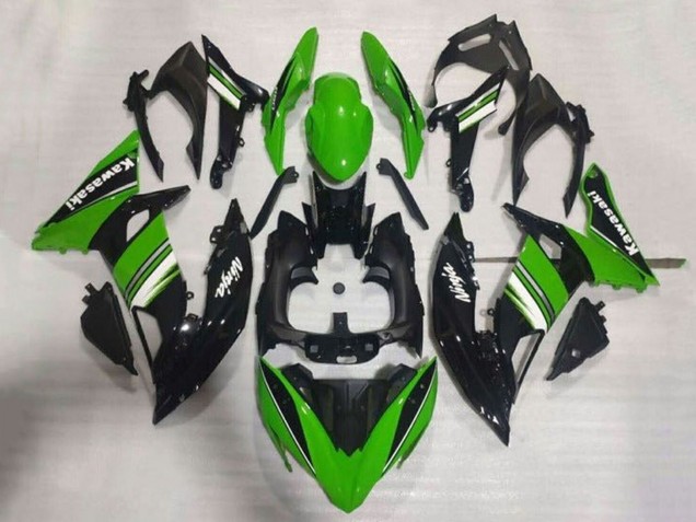 Billigste Kawasaki Ninja 650 EX650 Motorrad Verkleidung 2017-2019 - Grun Schwarz Weiss