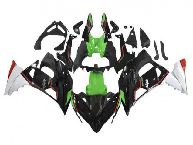 Billigste Kawasaki Ninja 650 EX650 Motorrad Verkleidung 2017-2019 - Grun Schwarz Weiss Rot