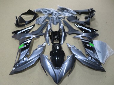 Billigste Kawasaki Ninja 650 EX650 Motorrad Verkleidung 2017-2019 - Glanzendes Grau Grun Schwarz Weiss