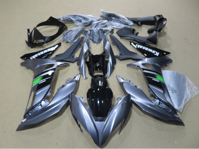 Billigste Kawasaki Ninja 650 EX650 Motorrad Verkleidung 2017-2019 - Glanzendes Grau Grun Schwarz Weiss