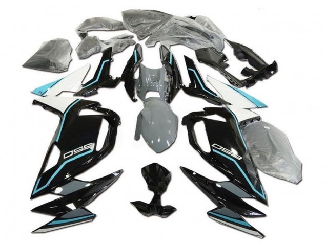 Billigste Kawasaki Ninja 650 EX650 Motorrad Verkleidung 2020-2025 - Weiss Blau Glanzendes Schwarz