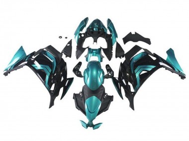 Billigste Kawasaki Ninja 650 EX650 Motorrad Verkleidung 2020-2024 - Blau Grun Blau Schwarz