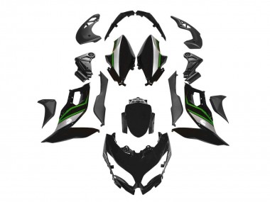 Billigste Kawasaki Versys 650 Motorrad Verkleidung 2015-2021 - Schwarz Grun Silber
