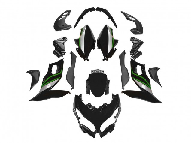 Billigste Kawasaki Versys 650 Motorrad Verkleidung 2015-2021 - Schwarz Grun Silber