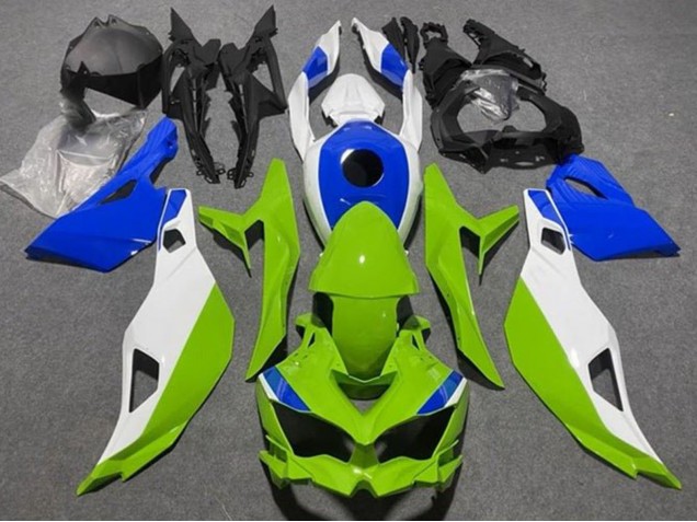 Billigste Kawasaki ZX25R ZX-25R Motorrad Verkleidung 2019-2025 - Weiss Blau Grun