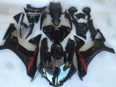 Billigste Yamaha YZF R1 Motorrad Verkleidung 2015-2019 - Glanzendes Schwarz Rot