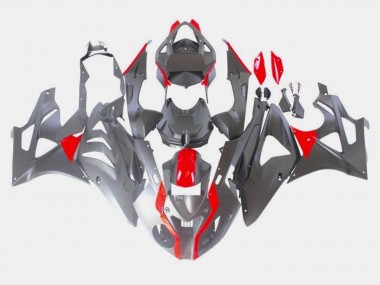 Billigste BMW S1000RR Motorrad Verkleidung 2009-2014 - Rot Matt Schwarz