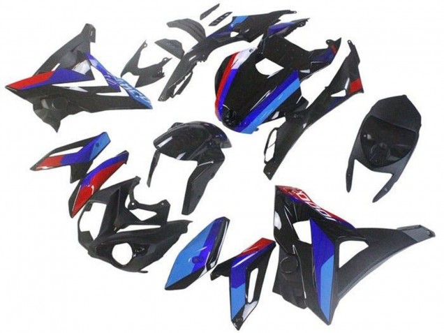 Billigste BMW S1000RR Motorrad Verkleidung 2015-2016 - Blau Rot Glanzendes Schwarz