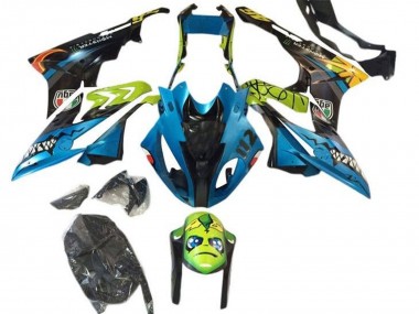 Billigste BMW S1000RR Motorrad Verkleidung 2015-2016 - Gelb Blau Schwarz Hai