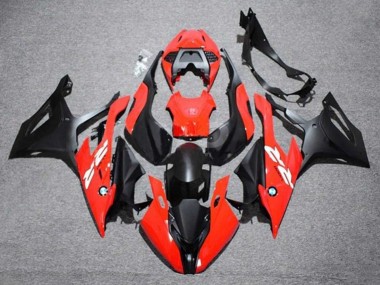 Billigste BMW S1000RR Motorrad Verkleidung 2019-2022 - Rot Weiss Matt Schwarz