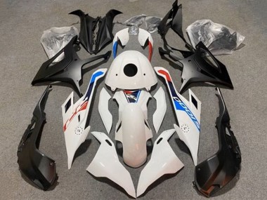 Billigste BMW S1000RR Motorrad Verkleidung 2019-2022 - Glanzendes Weiss Matt Schwarz Blau
