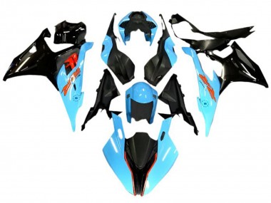 Billigste BMW S1000RR Motorrad Verkleidung 2019-2022 - Hellblau Schwarz Rot
