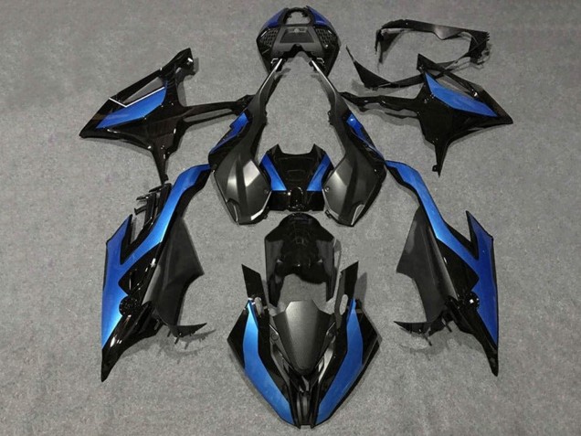 Billigste BMW S1000RR Motorrad Verkleidung 2019-2022 - Schwarz Metallisch Blau