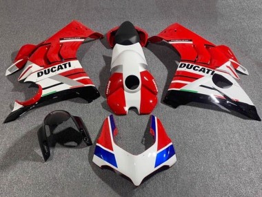 Billigste Ducati Panigale V4 V4S Motorrad Verkleidung 2020-2021 - Weiss Rot Blau Glanzendes Schwarz