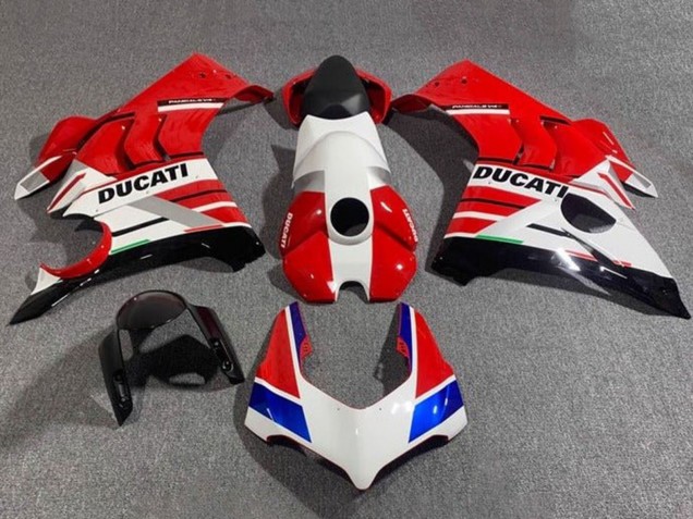 Billigste Ducati Panigale V4 V4S Motorrad Verkleidung 2020-2021 - Weiss Rot Blau Glanzendes Schwarz