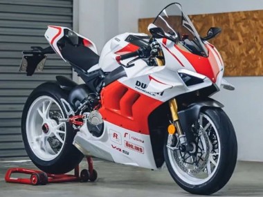 Billigste Ducati Panigale V4 V4S Motorrad Verkleidung 2020-2021 - Weiss Rot
