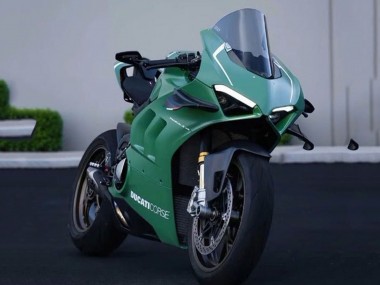 Billigste Ducati Panigale V4 V4S Motorrad Verkleidung 2020-2021 - Matt Grun Weiss