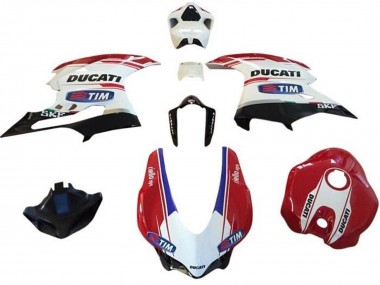 Billigste Ducati 959/1299 Motorrad Verkleidung 2015-2020 - Weiss Rot Blau Glanzendes Schwarz Tim