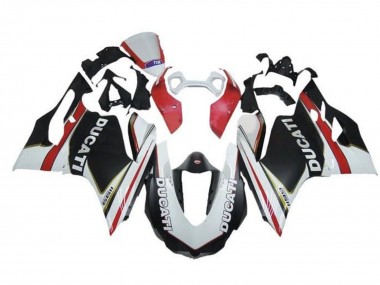 Billigste Ducati Panigale 1199 Motorrad Verkleidung 2011-2014 - Weiss Rot Matt Schwarz