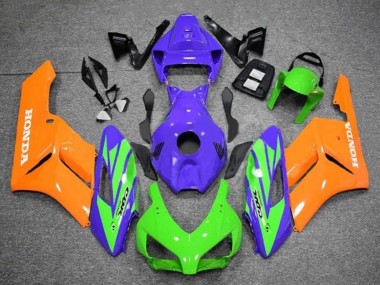 Billigste Honda CBR1000RR Motorrad Verkleidung 2004-2005 - Lila Grun Orange