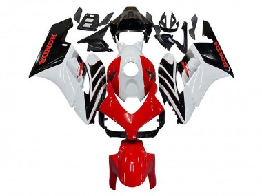 Billigste Honda CBR1000RR Motorrad Verkleidung 2004-2005 - Weiss Rot Glanzendes Schwarz Streifen