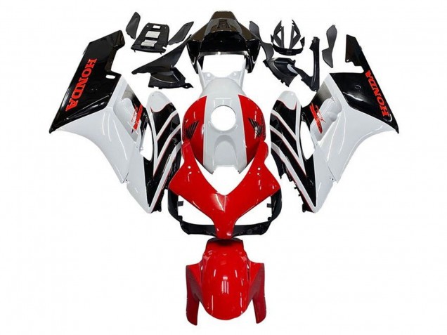 Billigste Honda CBR1000RR Motorrad Verkleidung 2004-2005 - Weiss Rot Glanzendes Schwarz Streifen