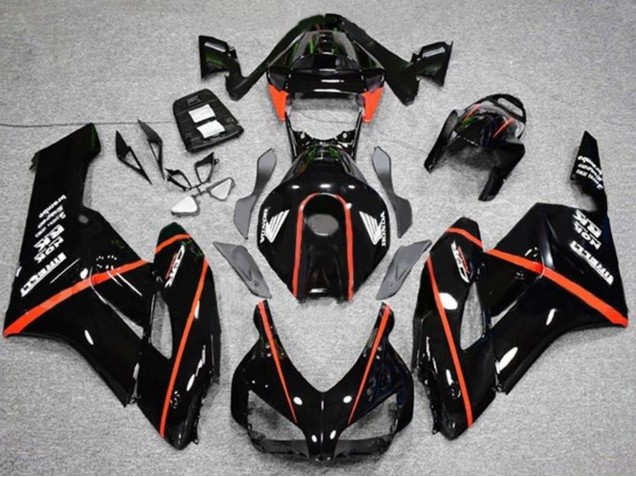 Billigste Honda CBR1000RR Motorrad Verkleidung 2004-2005 - Glanzendes Schwarz Rot Streifen
