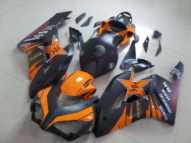 Billigste Honda CBR1000RR Motorrad Verkleidung 2004-2005 - Orange Matt Schwarz RockStar