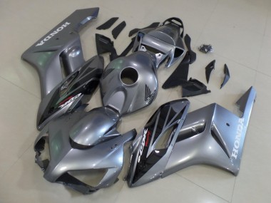 Billigste Honda CBR1000RR Motorrad Verkleidung 2004-2005 - Silber Glanzendes Schwarz Streifen