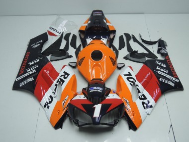 Billigste Honda CBR1000RR Motorrad Verkleidung 2004-2005 - Orange Weiss Rot Glanzendes Schwarz Repsol RCV 1