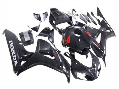 Billigste Honda CBR1000RR Motorrad Verkleidung 2006-2007 - Kunst Carbonfaser Rot Weiss