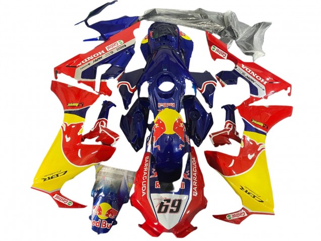 Billigste Honda CBR1000RR Motorrad Verkleidung 2017-2023 - Blau Gelb Red Bull Hayden