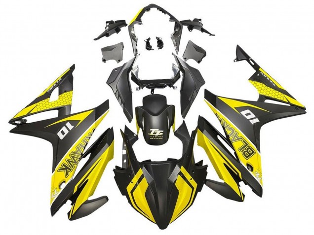 Billigste Honda CBR500R Motorrad Verkleidung 2016-2018 - Gelb Matt Schwarz