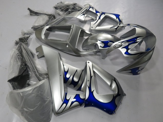 Billigste Honda CBR900RR 929 Motorrad Verkleidung 2000-2001 - Silber Blau Tribal