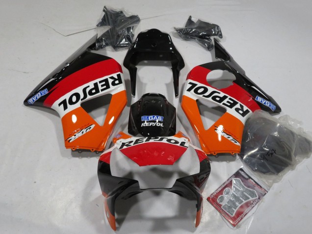 Billigste Honda CBR900RR 954 Motorrad Verkleidung 2002-2003 - Orange Weiss Rot Glanzendes Schwarz Repsol