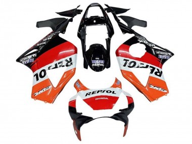 Billigste Honda CBR900RR 954 Motorrad Verkleidung 2002-2003 - Weiss Orange Rot Glanzendes Schwarz Repsol