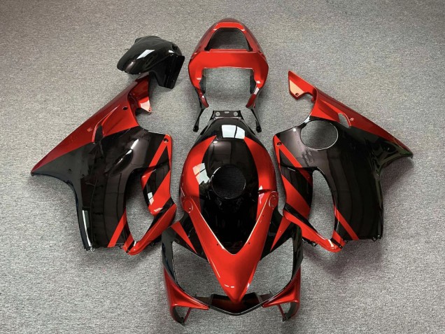 Billigste Honda CBR600 F4i Motorrad Verkleidung 2001-2003 - Rot Glanzendes Schwarz