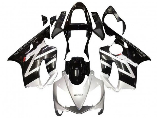 Billigste Honda CBR600 F4i Motorrad Verkleidung 2001-2003 - Silber Glanzendes Schwarz