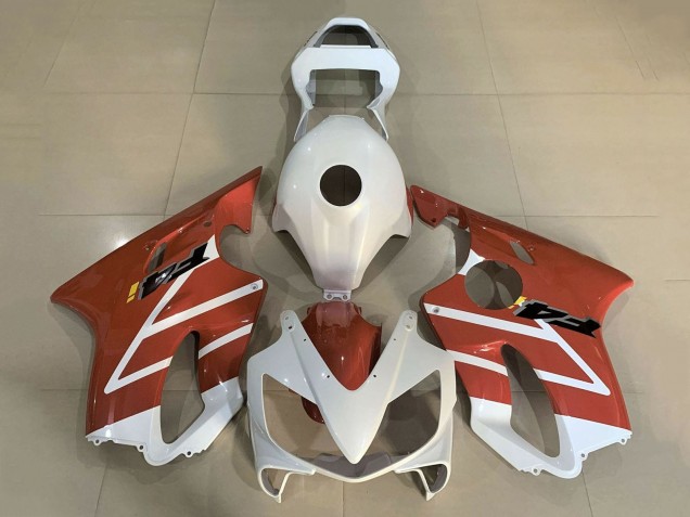 Billigste Honda CBR600 F4i Motorrad Verkleidung 2001-2003 - Weiss Orange