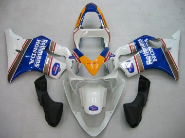 Billigste Honda CBR600 F4i Motorrad Verkleidung 2001-2003 - Gelb Weiss Blau Rothmans