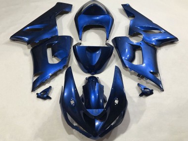 Billigste Kawasaki ZX6R Motorrad Verkleidung 2005-2006 - Blau