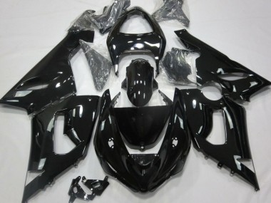 Billigste Kawasaki ZX6R Motorrad Verkleidung 2005-2006 - Glanzendes Schwarz