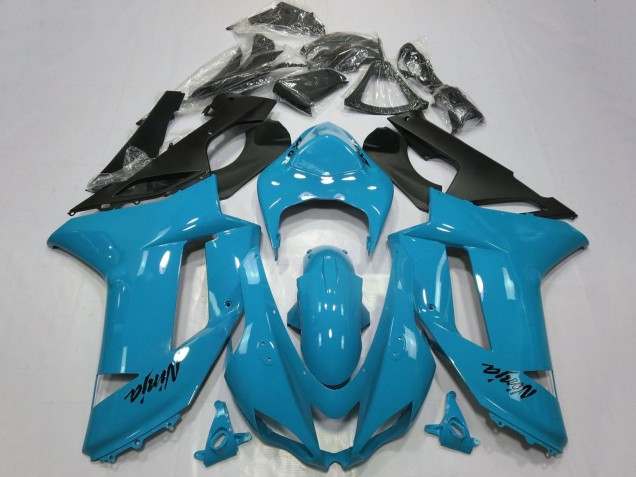 Billigste Kawasaki ZX6R Motorrad Verkleidung 2007-2008 - Blau Schwarz