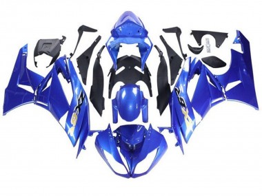 Billigste Kawasaki ZX6R Motorrad Verkleidung 2009-2012 - Blau Schwarz Gold