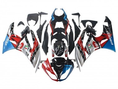 Billigste Kawasaki ZX6R Motorrad Verkleidung 2009-2012 - Blau Rot Glanzendes Schwarz Silber
